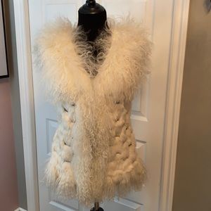 Mongolian lambs fur vest
